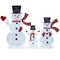 3-Piece Pre-Lit 3D Snowman Set with 270 LED Lights for Christmas Decor